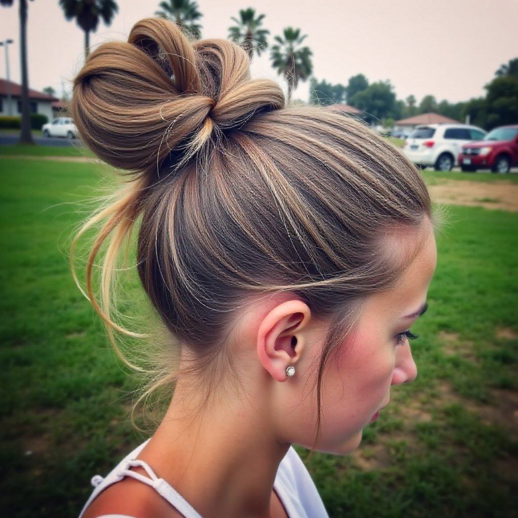 Braided Bun for Thin Box Braids