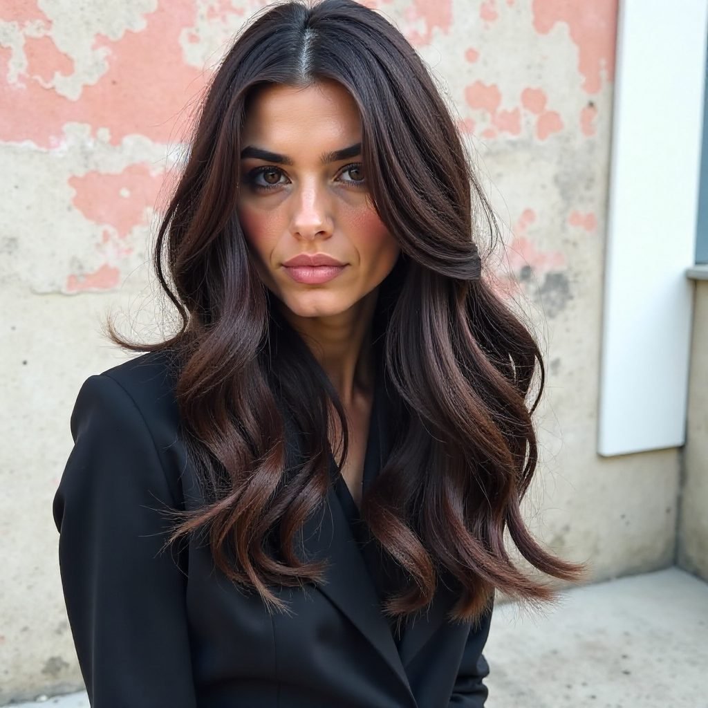 Long Thick Hair with Butterfly Layers