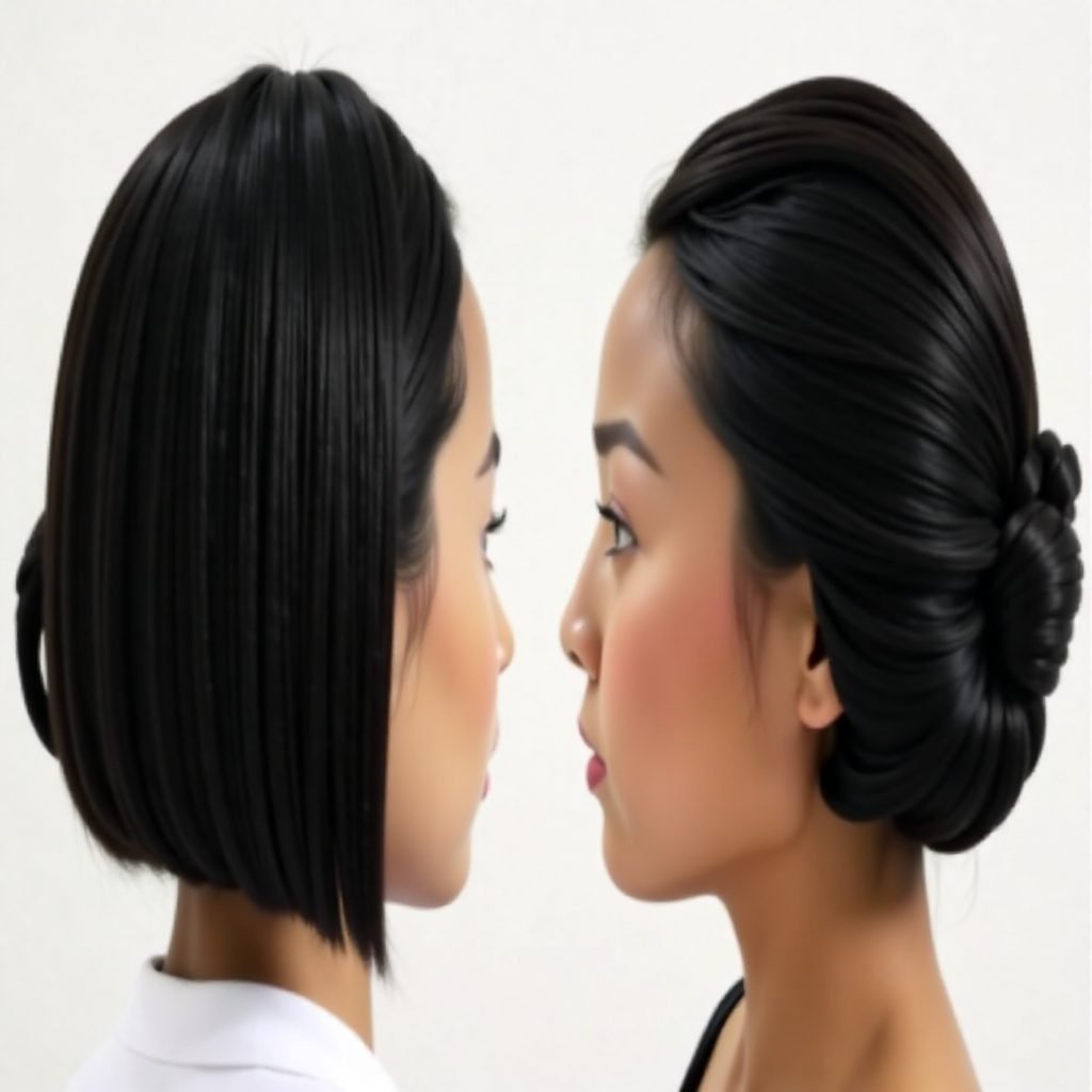 black braided updo with cornrows and buns