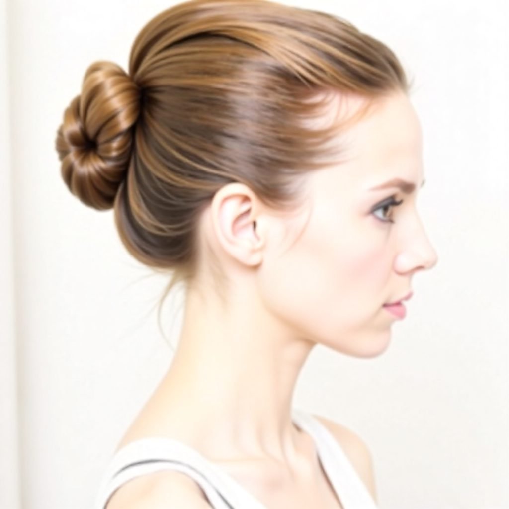 bulky bun elegant updo