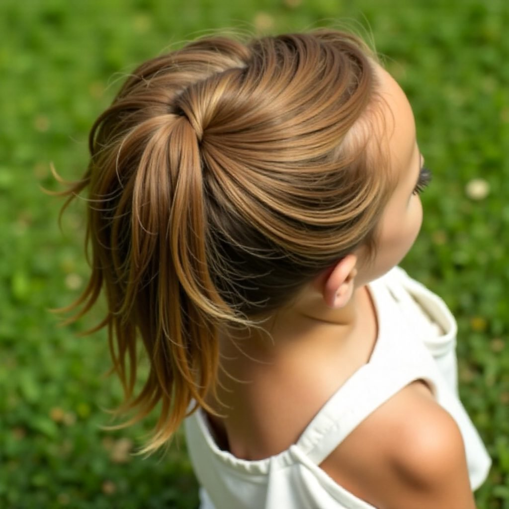 hairstyle for shorter hair with double braid
