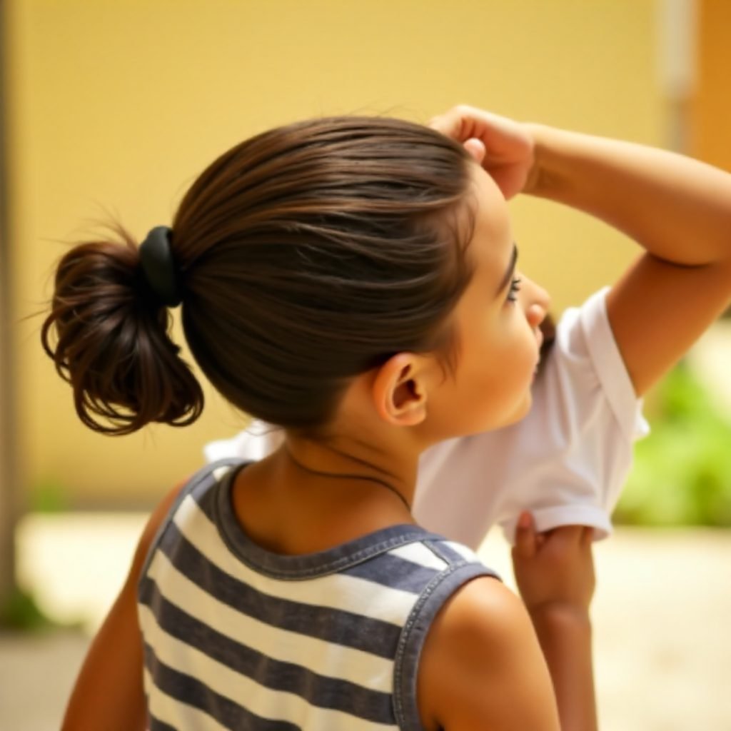 toddler girl formal ponytail hairstyle