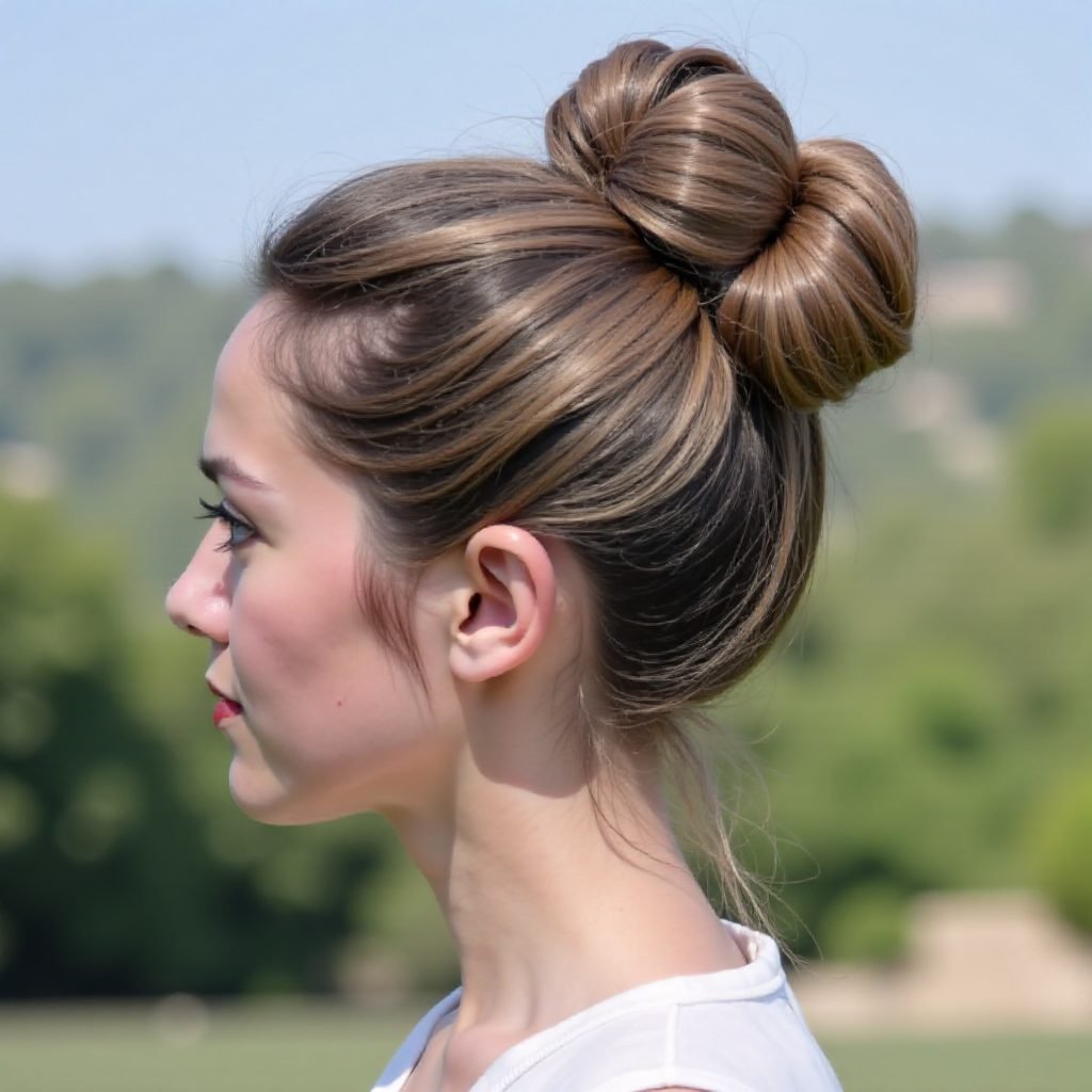 Dutch Braided Top Knot Bun
