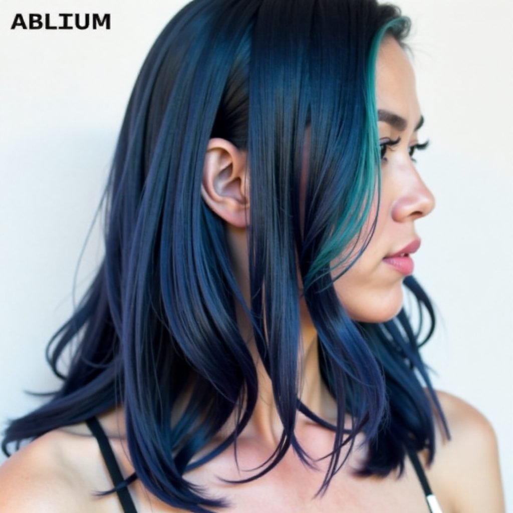 Teal Hair With Purple Highlights