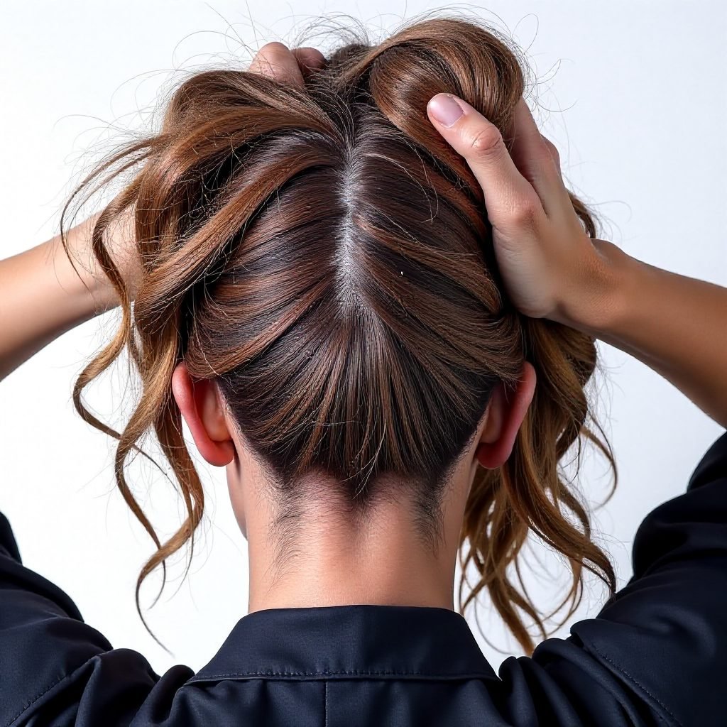 Burgundy Hair With Nape Undercut