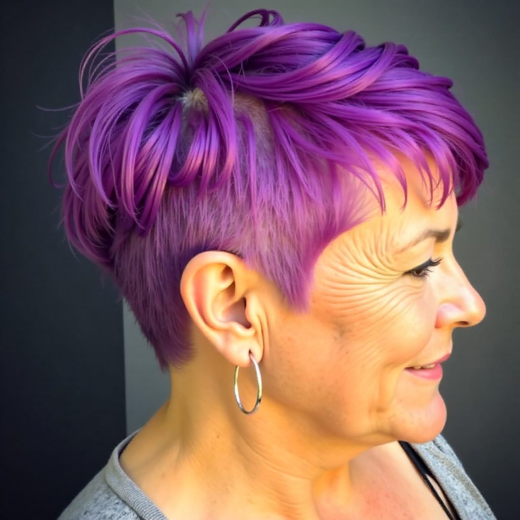 Purple Pixie Hairstyle