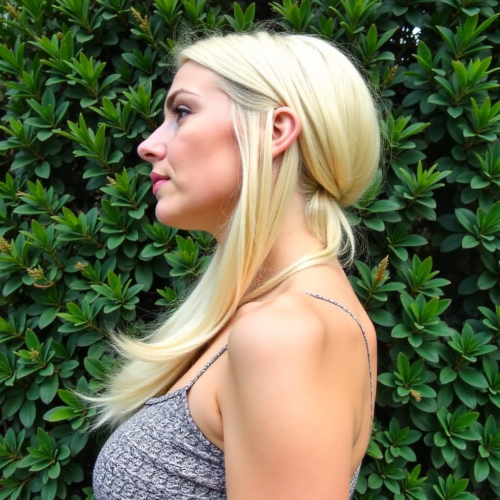 Side Strand Braid With A Hair Flower