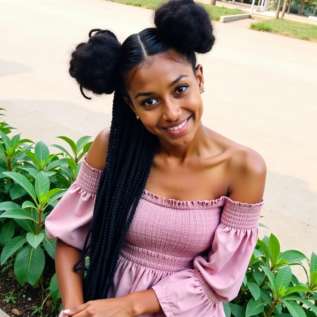 Two Buns For Dookie Braids