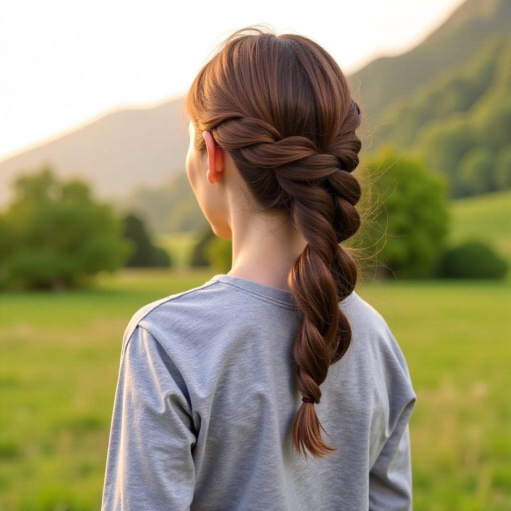 Braided Mohawk With Fishtail Braid