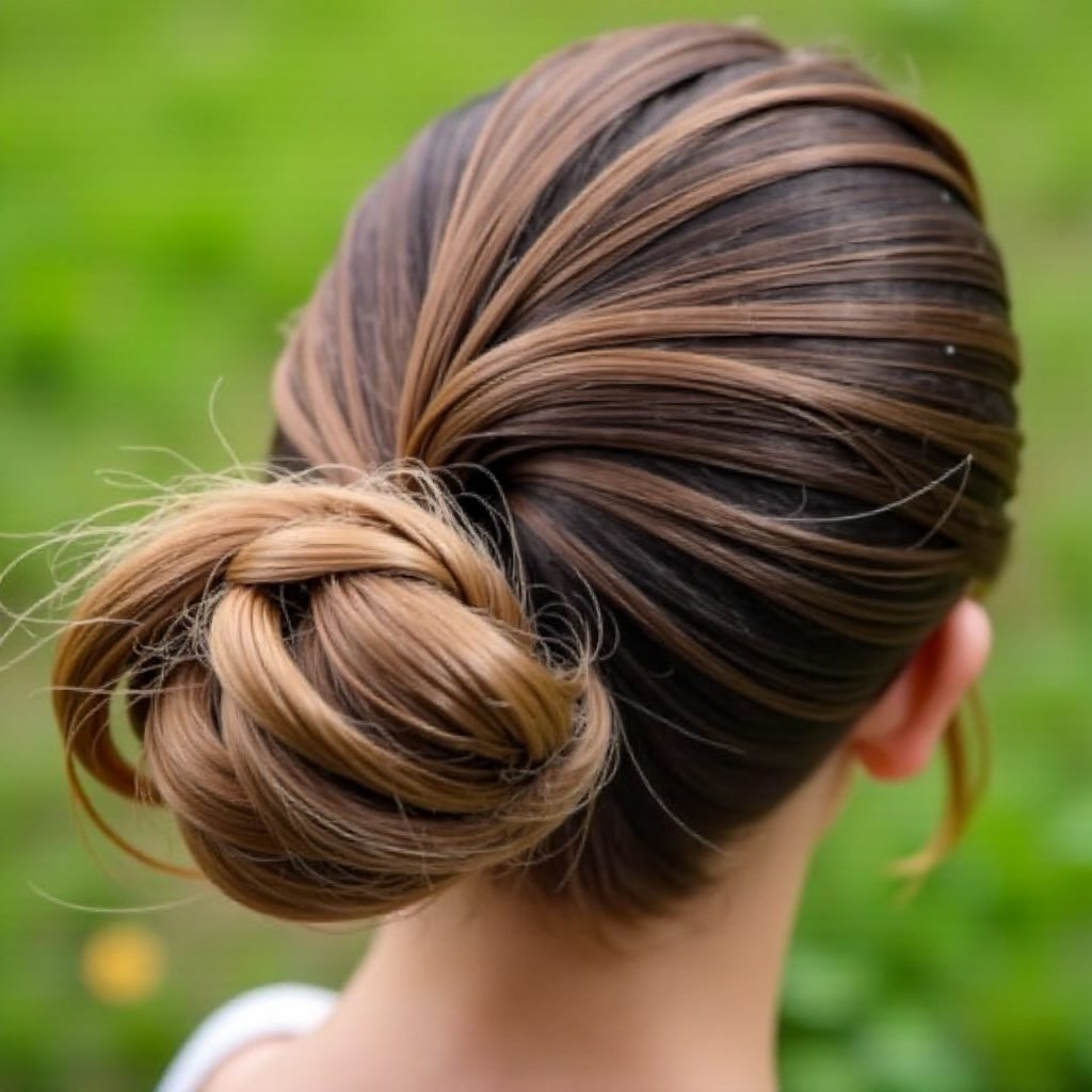 Fishtail With A Messy Bun