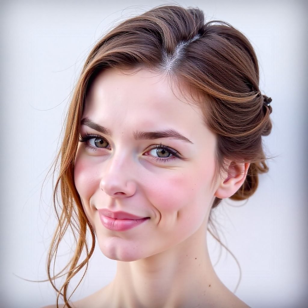 Asymmetrical Updo With A Headband