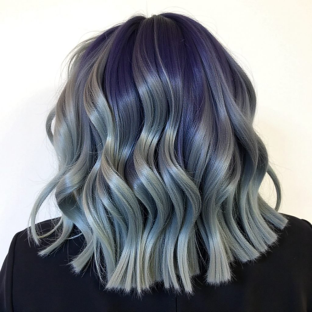 Denim Bob With Spiral Beads