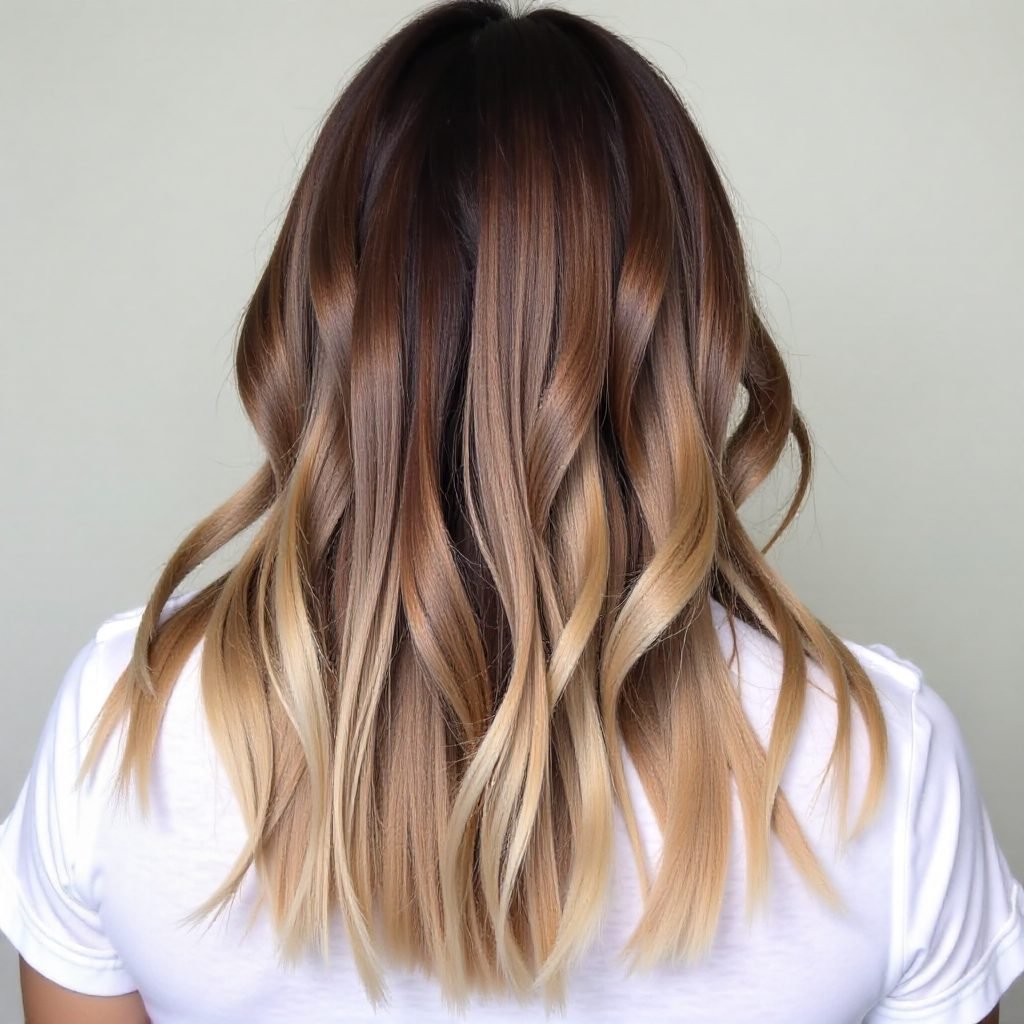 Long Layered Ombre Style with Chunky Highlights