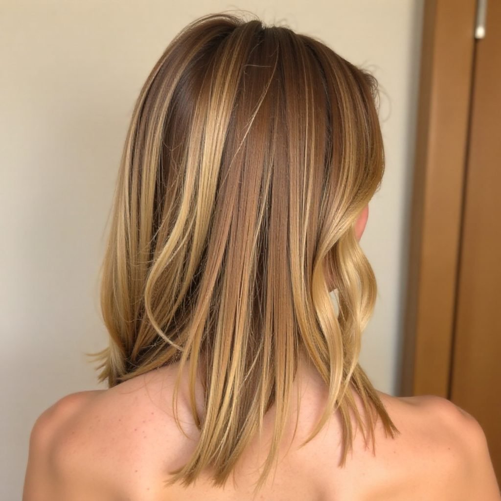 Long Bob With Messy French Braid
