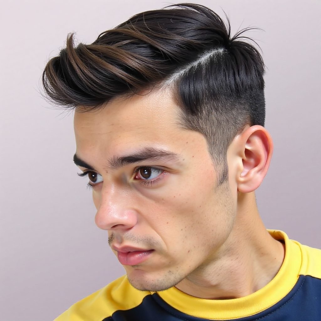 Men’s Haircut With a Side Part