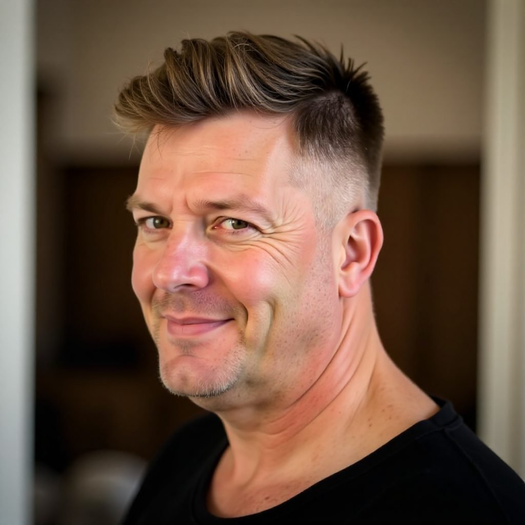 Long On Top French Crop Haircut