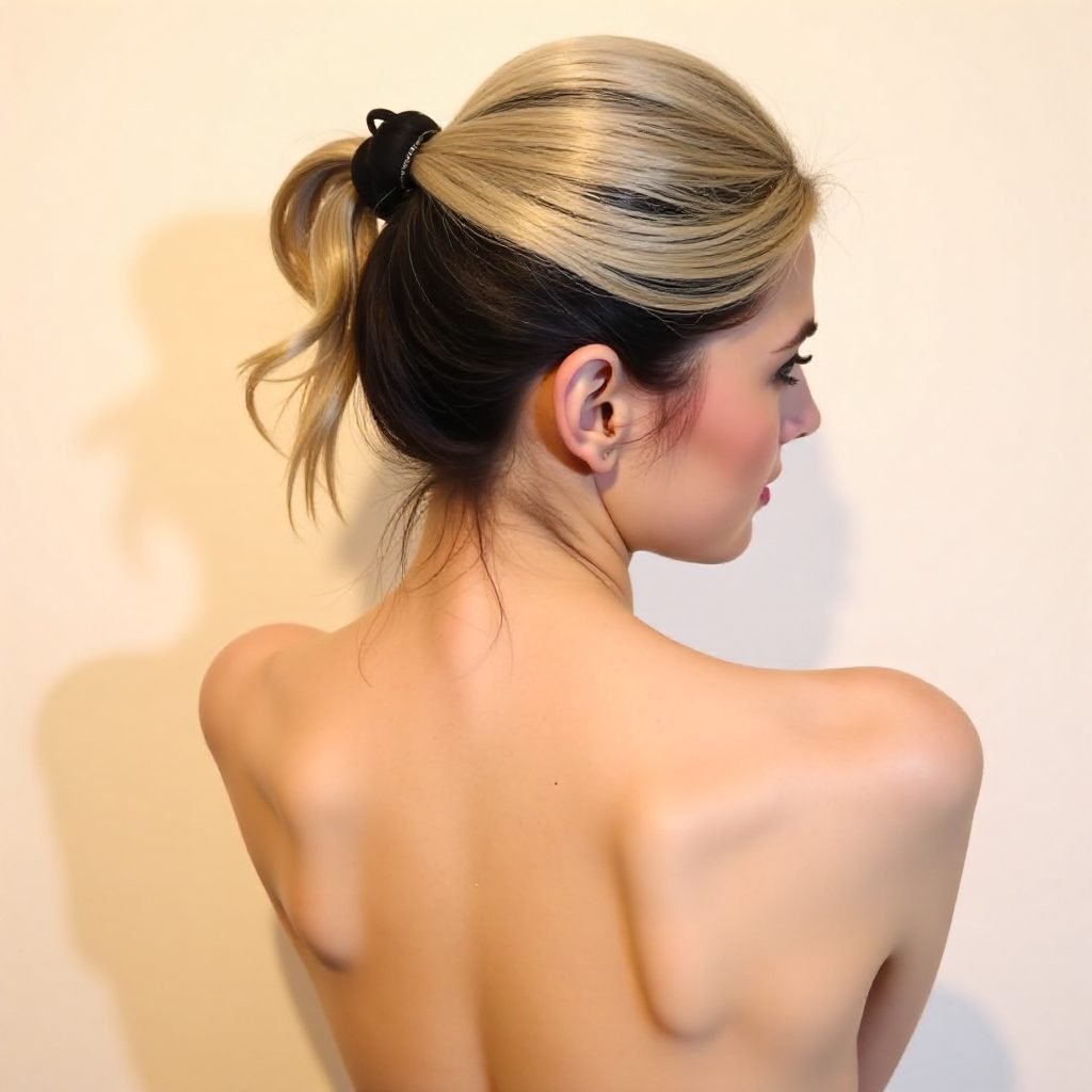 Half Up Style with a Small Bow for Short Hair