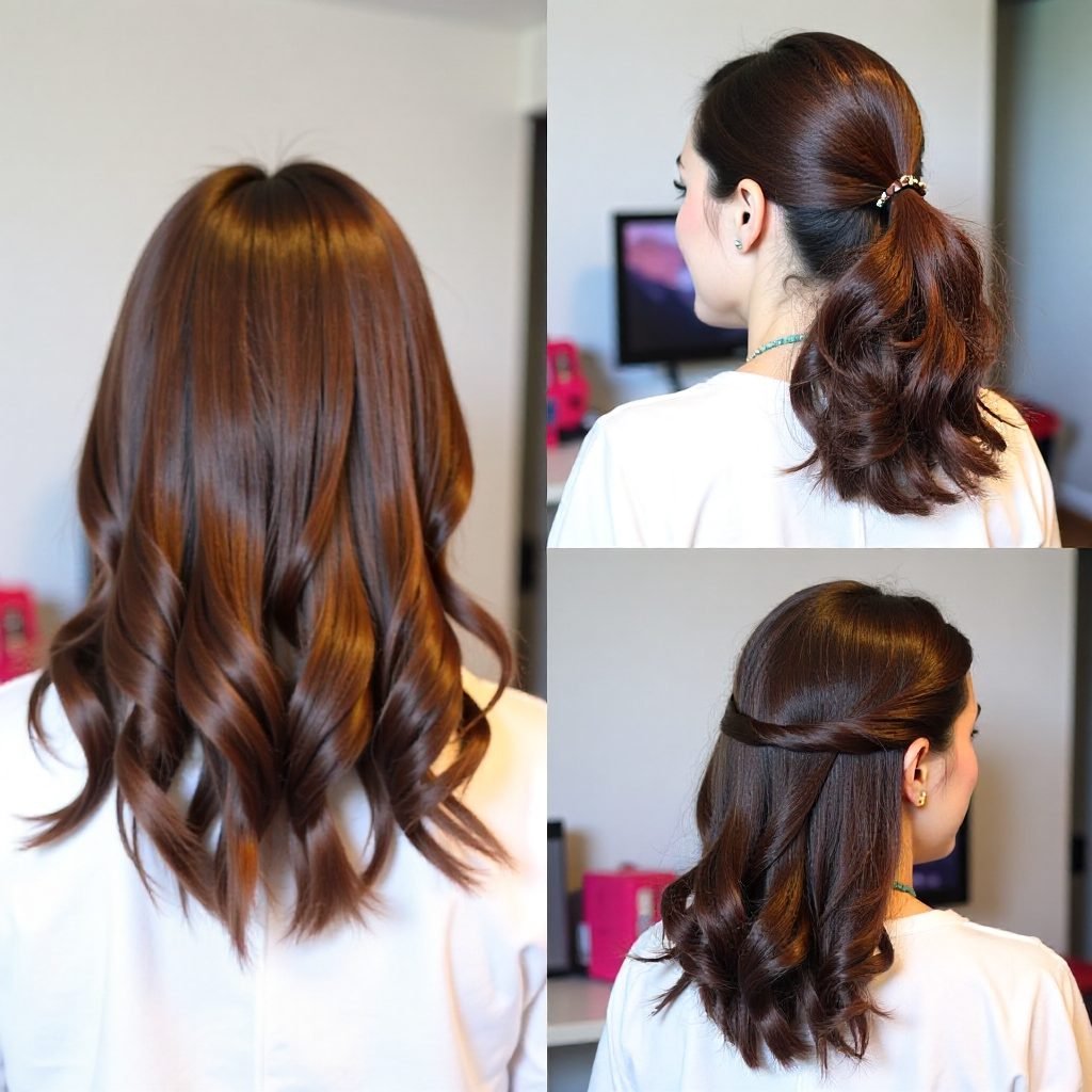 Half Up for Bouncy Curls