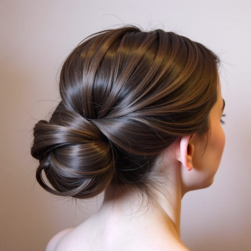 Neat Braided Bun for Special Occasion