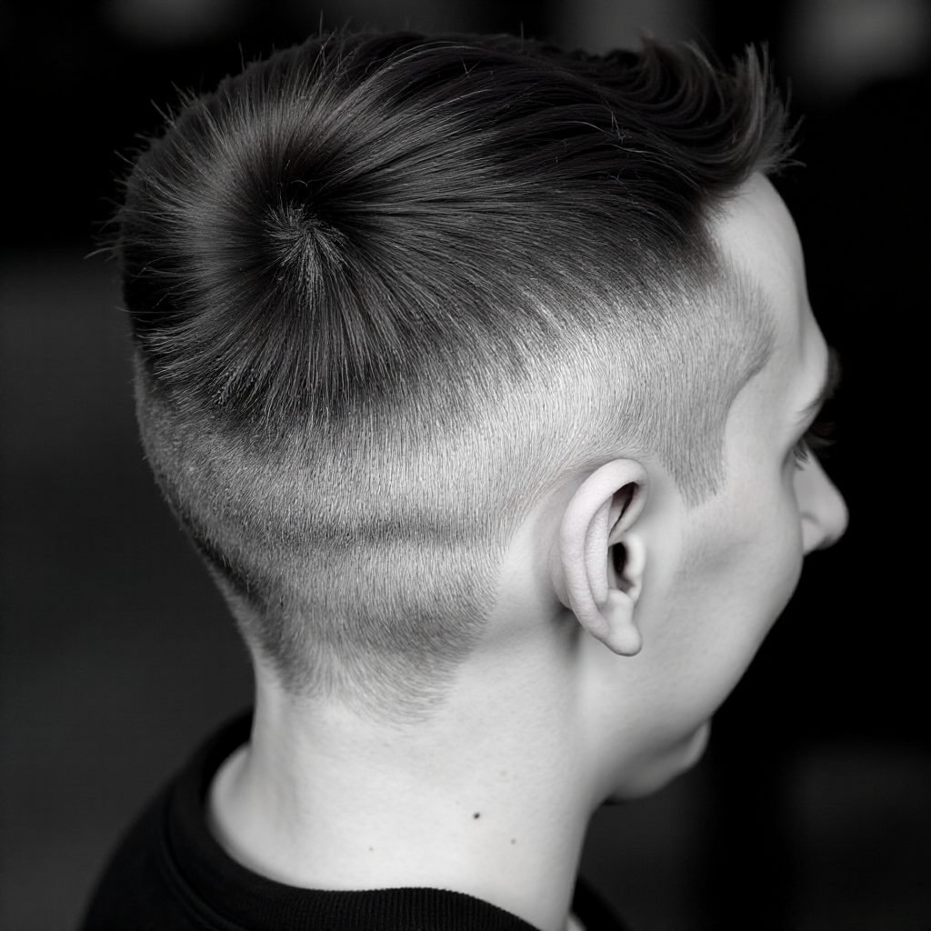 Skin Fade and Man Bun Hairstyle