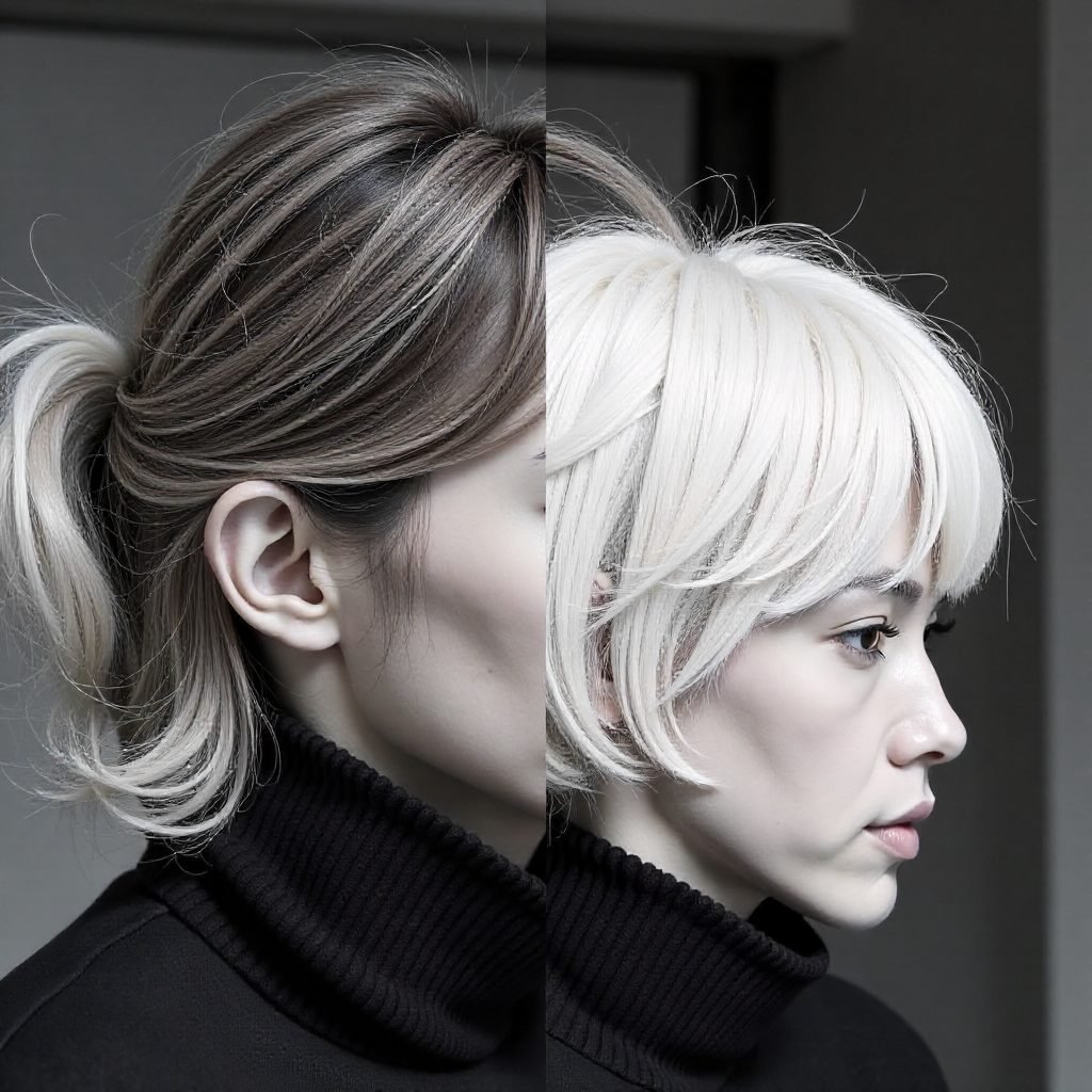 High Fade Two Block Haircut for Wavy Hair