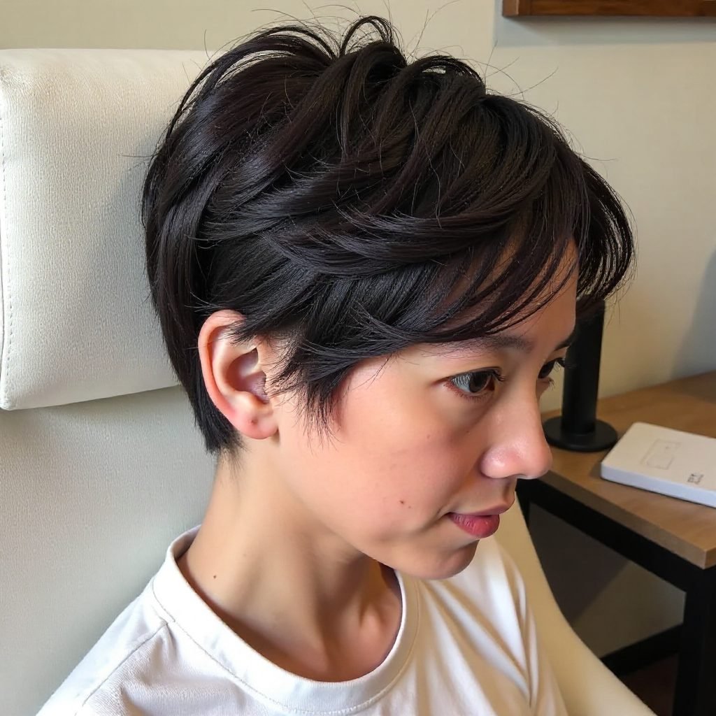 Pixie Bob with Feathered Bangs