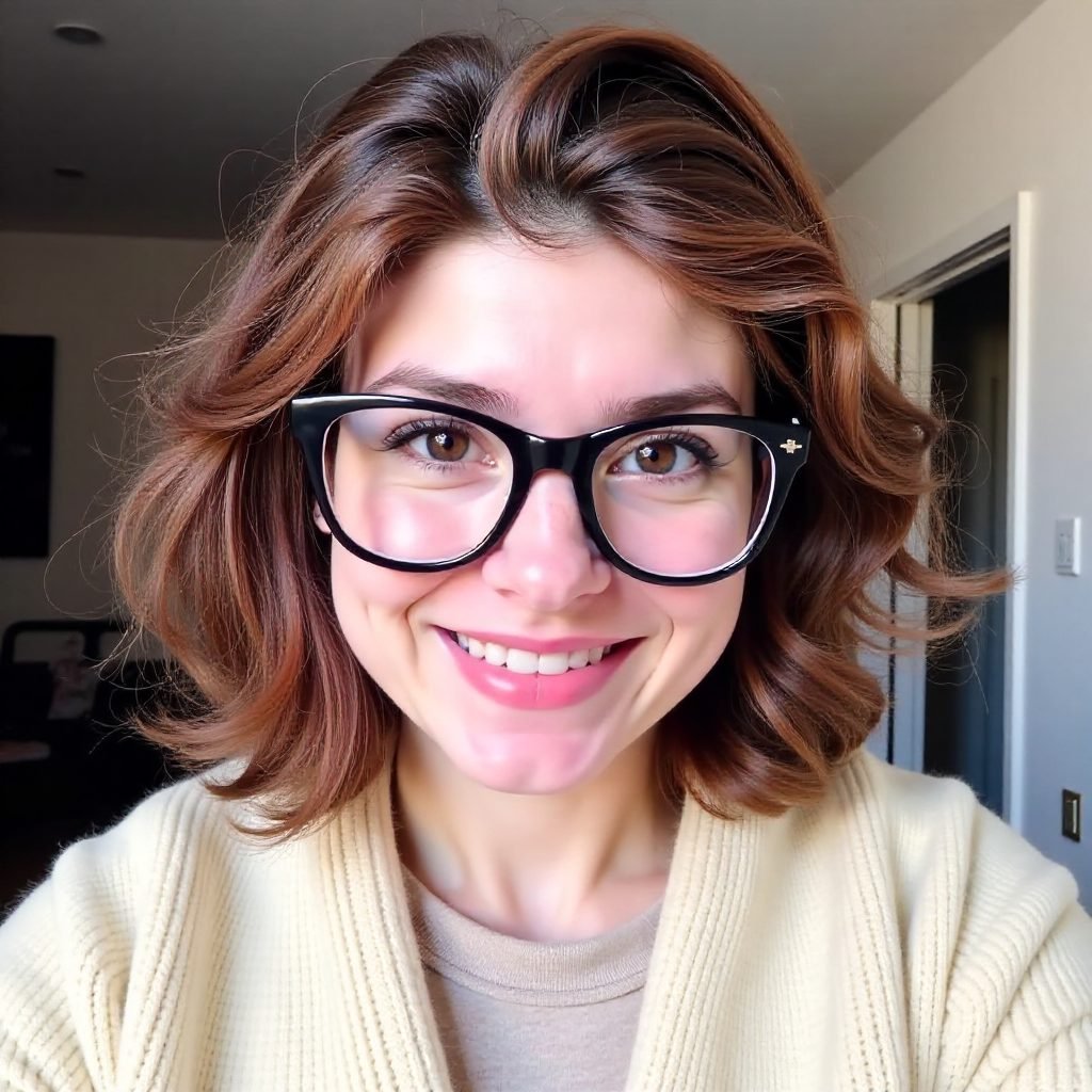 Curly Hairstyle with Baby Curtain Bangs