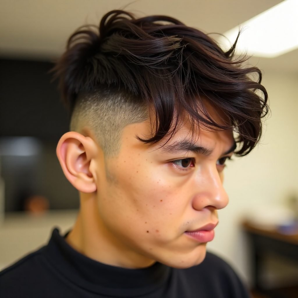 High Skin Fade and Fringe Haircut for Men