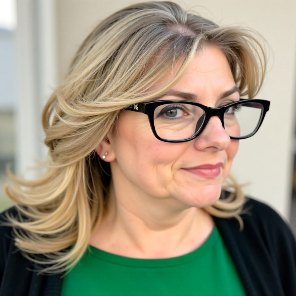 Low Maintenance Blonde Hairstyle for Older Women