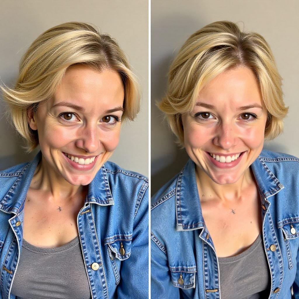 Choppy Blonde Haircut for Women Over 50