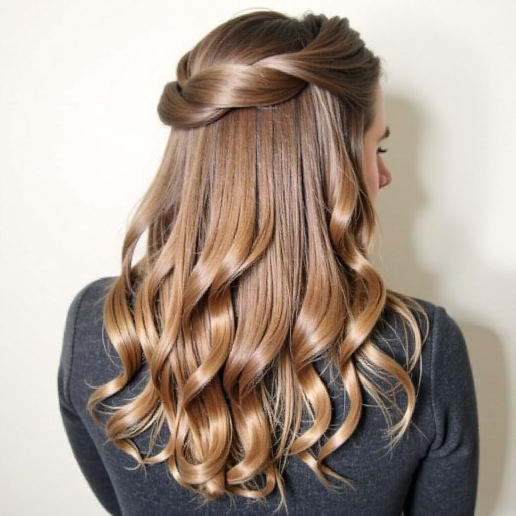 Boho Braided Half Up Half Down Hairstyle