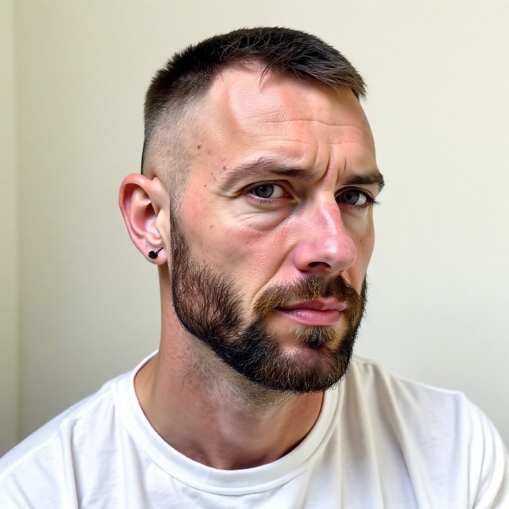 Traditional Crew Cut with Skin Fade