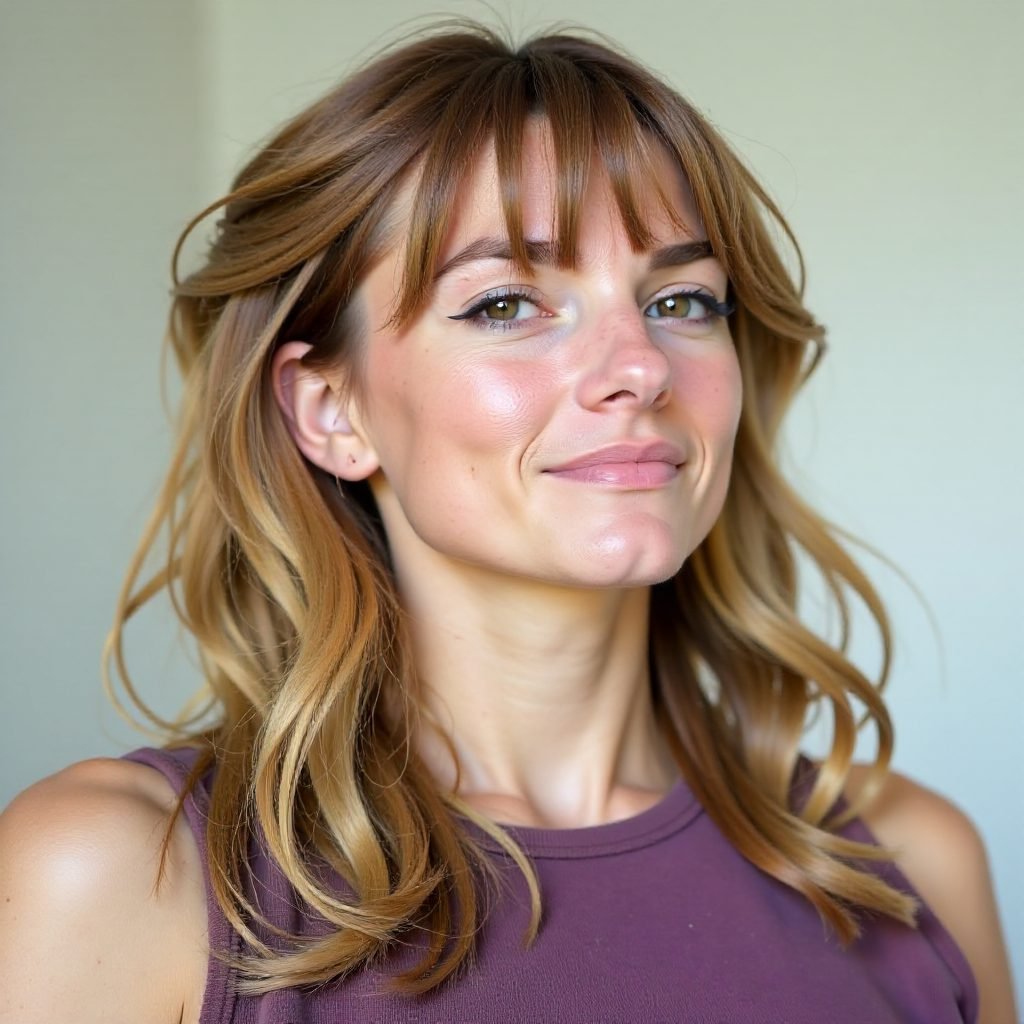 Highlighted Long Wavy Shag