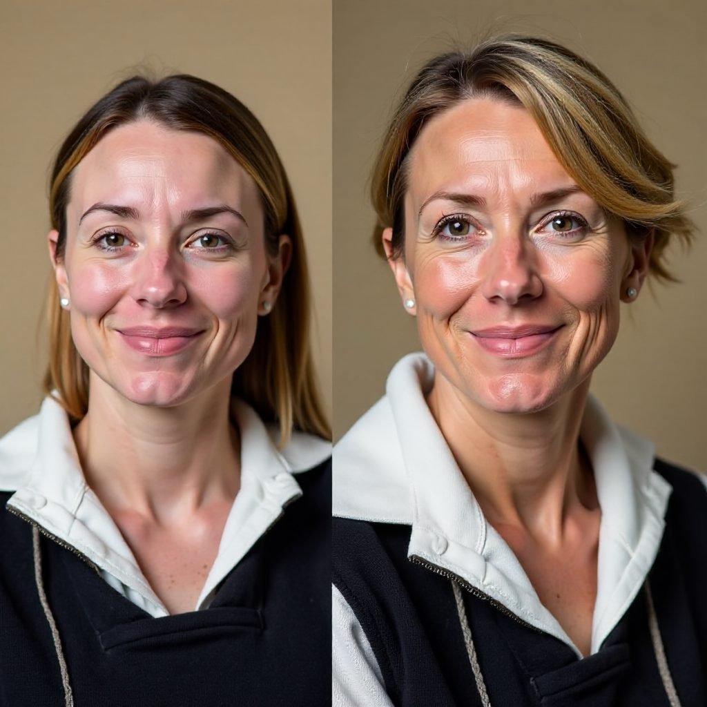 Short Haircut Makeover for Older Woman with Fine Hair