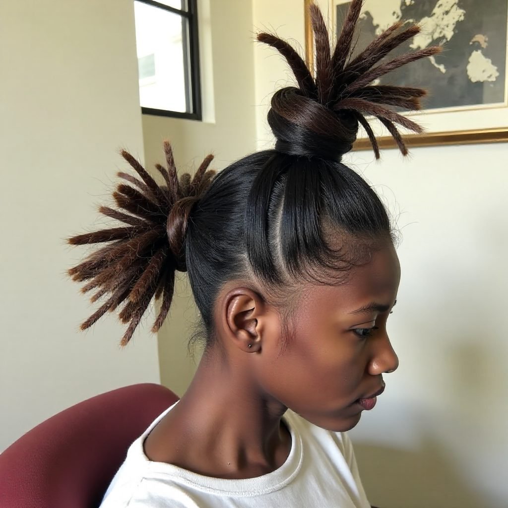 Long Hair High Taper Fade Dreadlocks