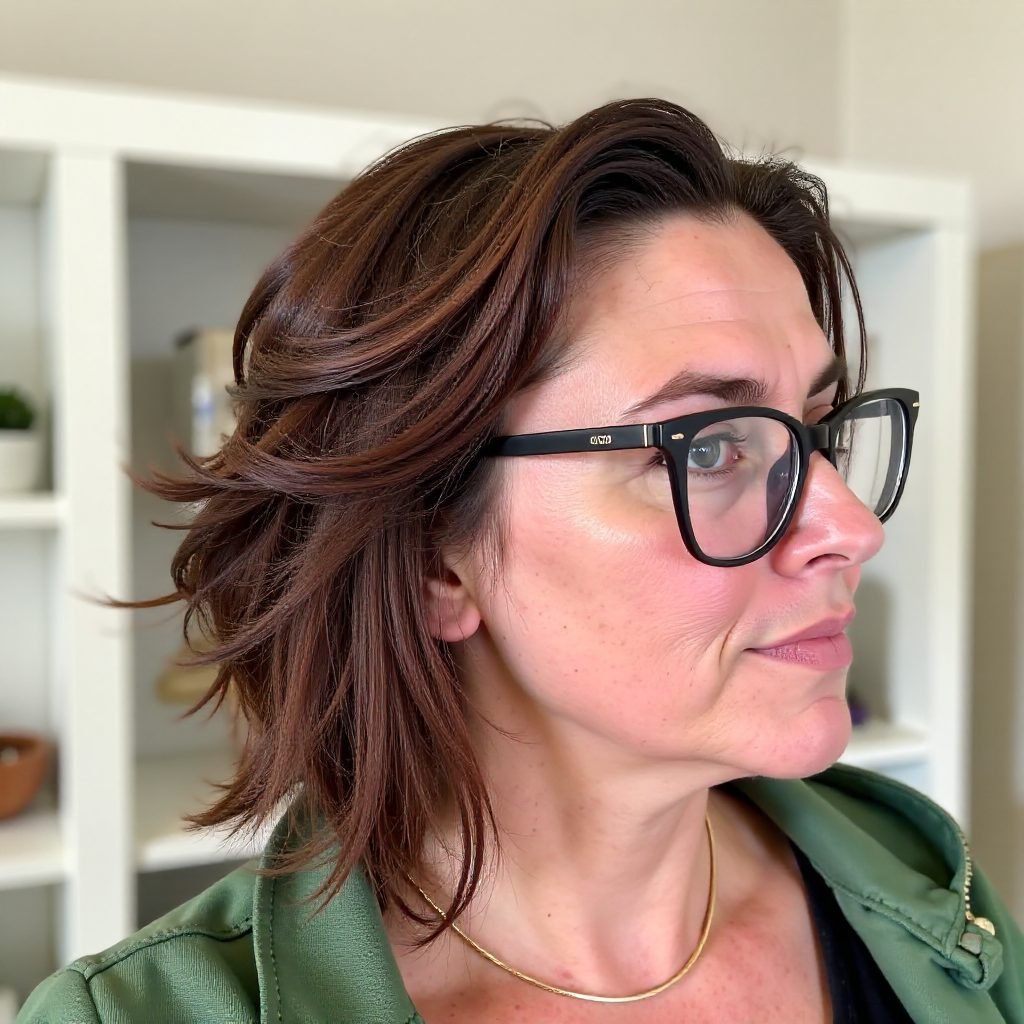 Curly Shoulder-Length Shag