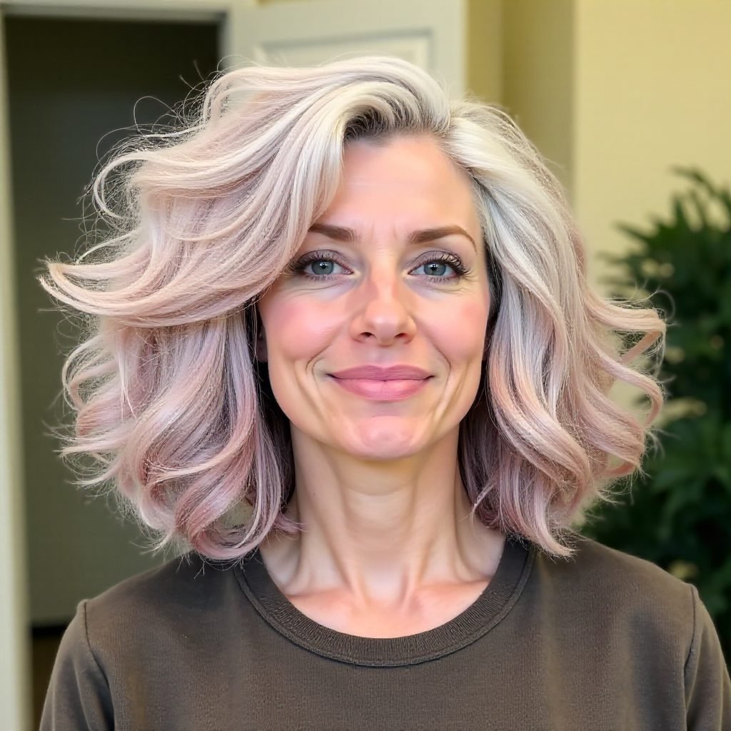Voluminous Shoulder-Length Curls