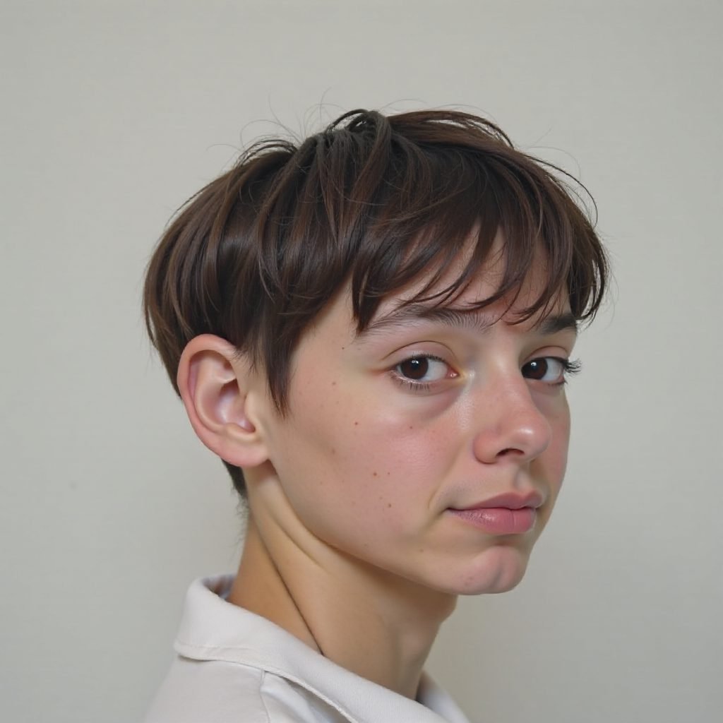 Messy Textured Fringe with Taper