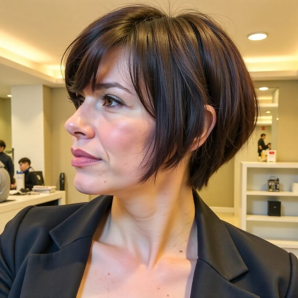 Pixie Bob with Layered Bangs