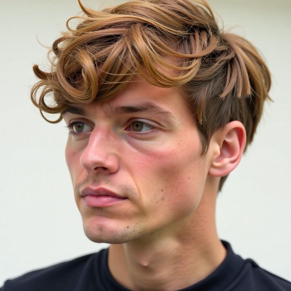 Undercut Short Wavy Hair for Men