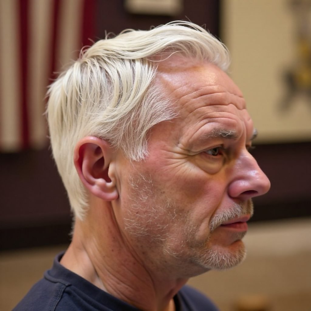 Pompadour Hairstyle for Men Over With Thinning Hair