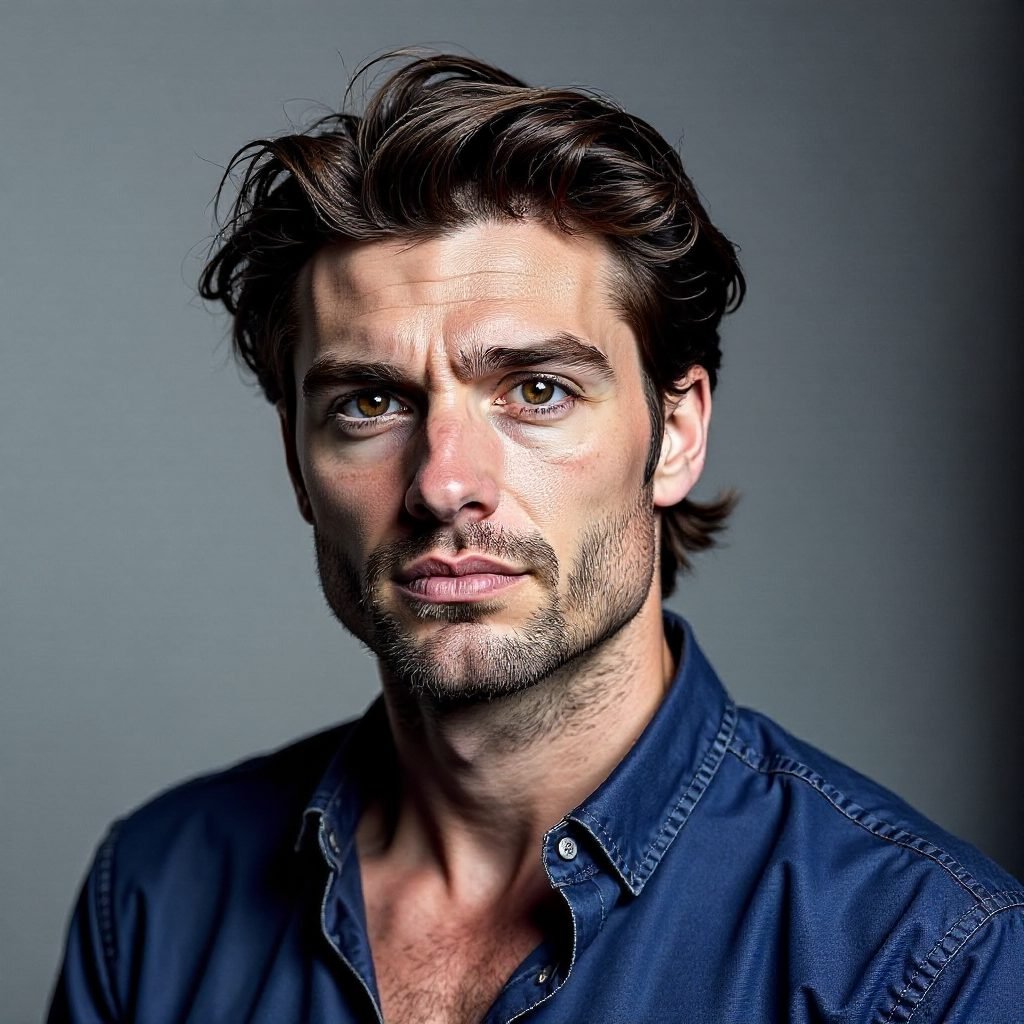 Long Quiff Hairstyle for Men with Diamond Face Shape