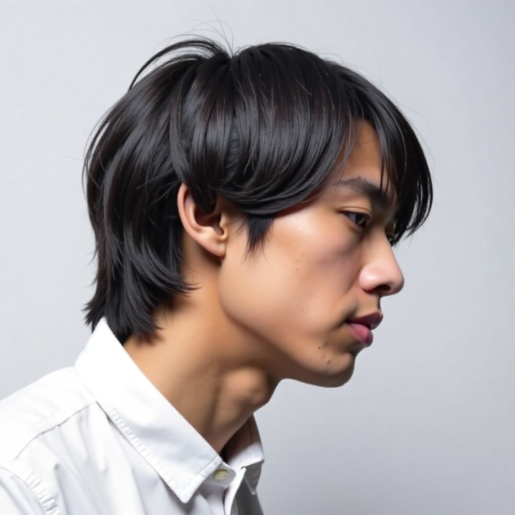 Tousled Layered Haircut for Medium Length Businessman