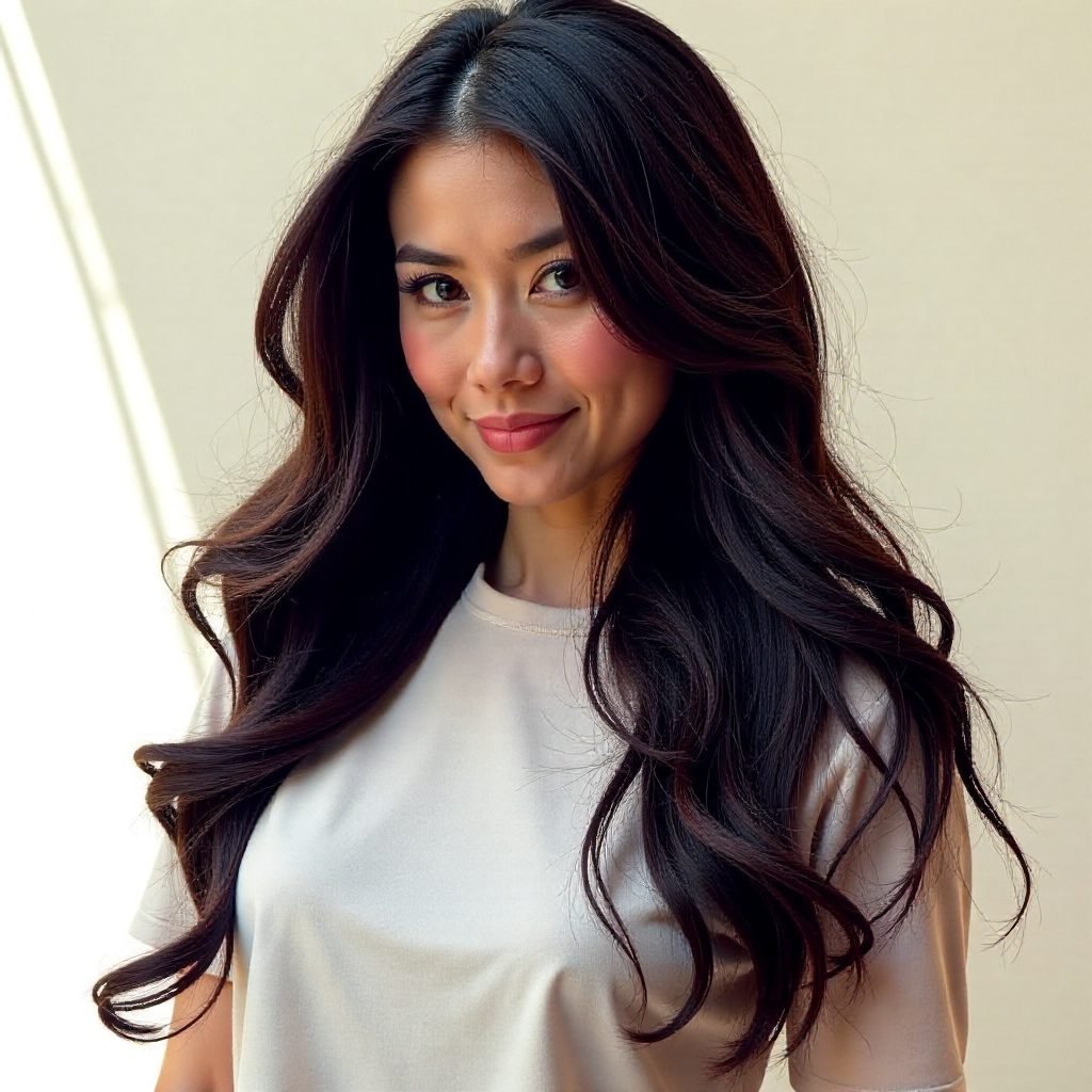 Black Hair with Blonde Highlights