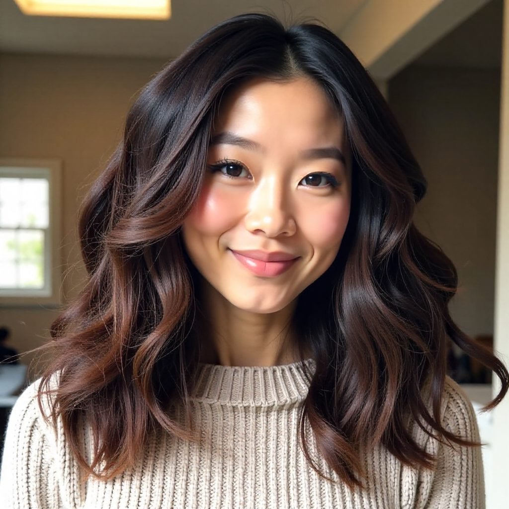 Black Hair with Blonde Highlights in the Front