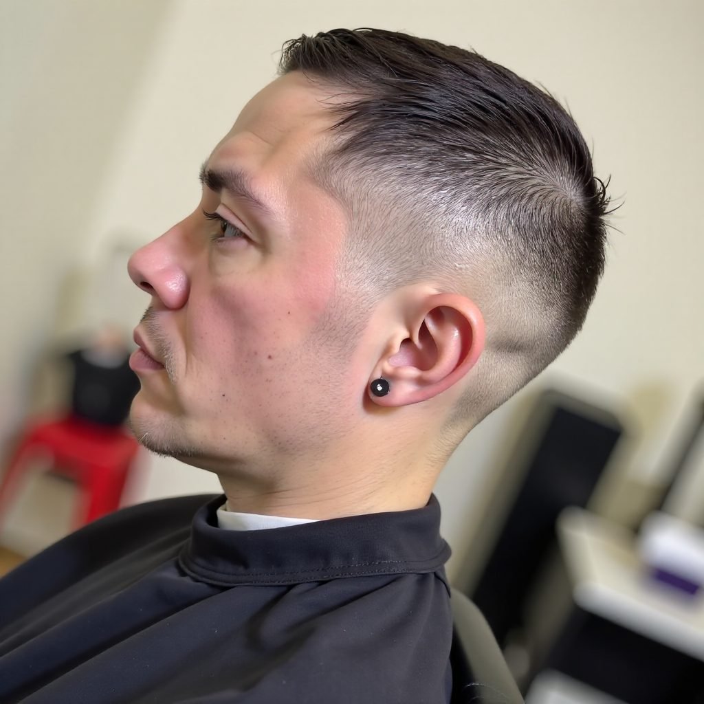 Undercut with Shaved Designs and Thin Braid