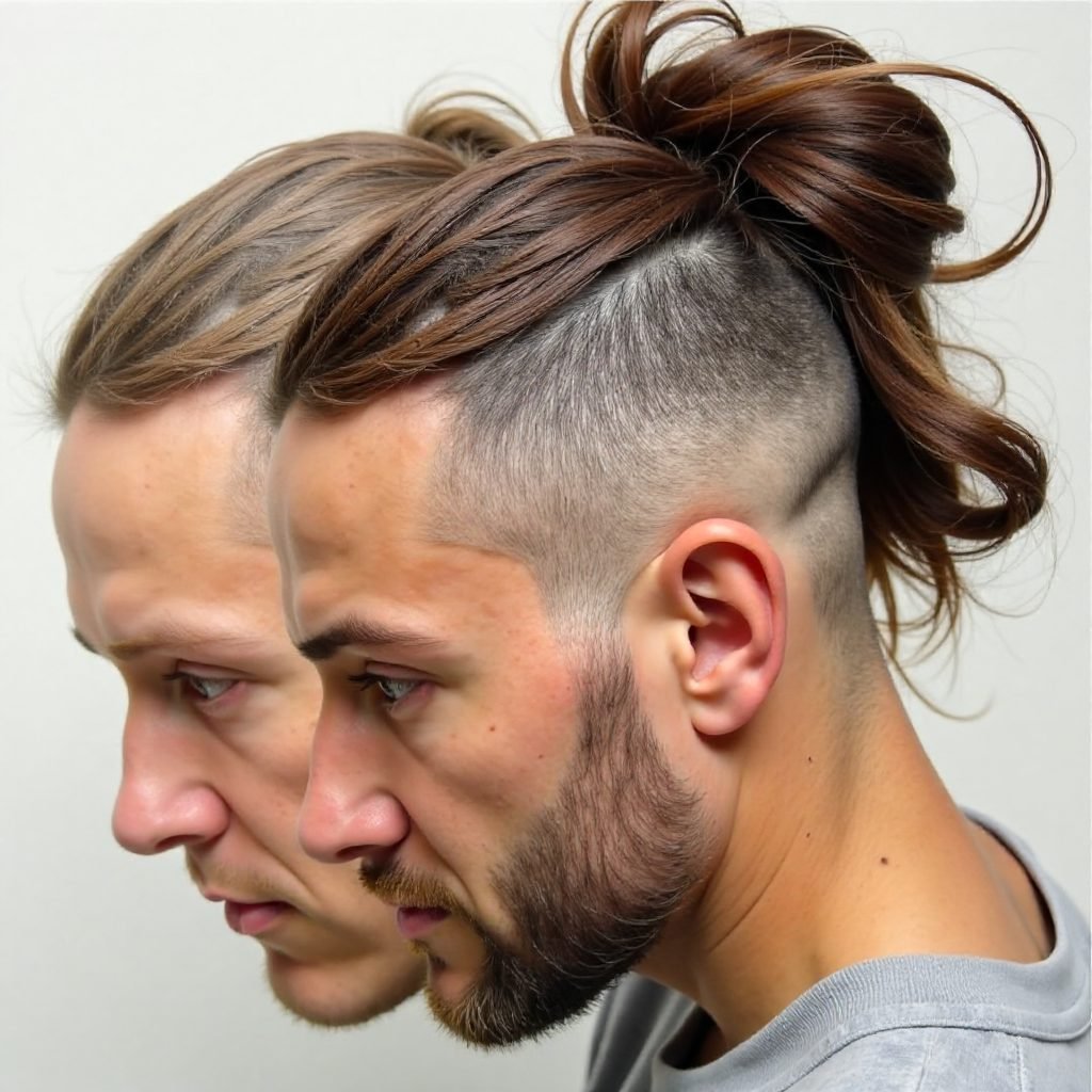 Long Undercut Half Up Half Down