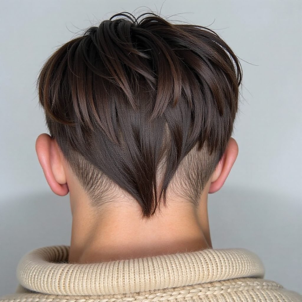 Taper Fade Rat Tail Hairstyle